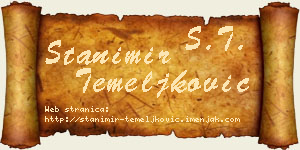 Stanimir Temeljković vizit kartica